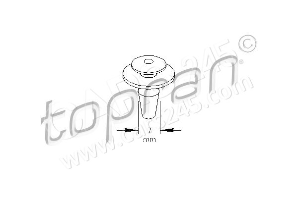 Clip, trim/protection strip TOPRAN 103545