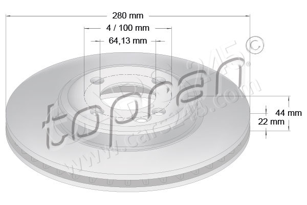 Brake Disc TOPRAN 501713