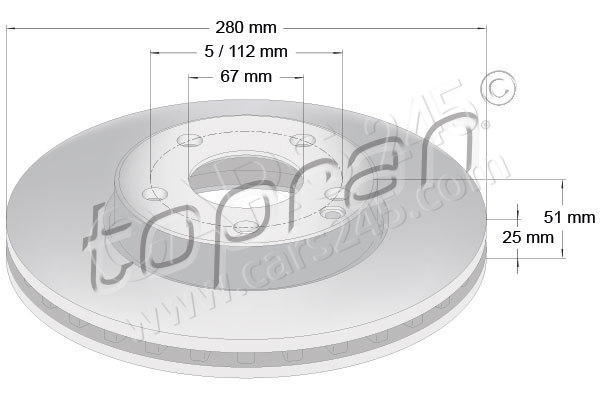 Brake Disc TOPRAN 408553
