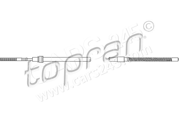 Cable Pull, parking brake TOPRAN 104023