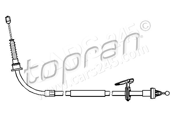 Cable Pull, parking brake TOPRAN 501102