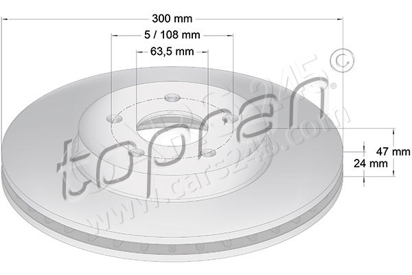 Brake Disc TOPRAN 301956