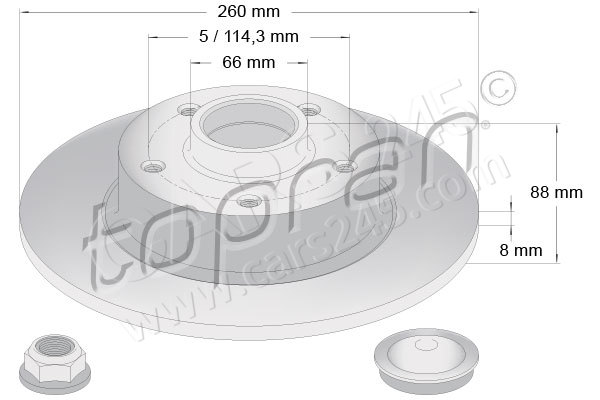 Brake Disc TOPRAN 701161