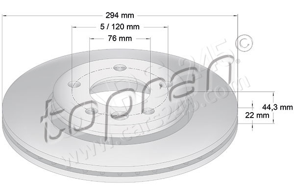 Brake Disc TOPRAN 110416