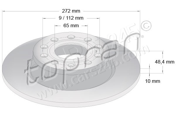 Brake Disc TOPRAN 114027