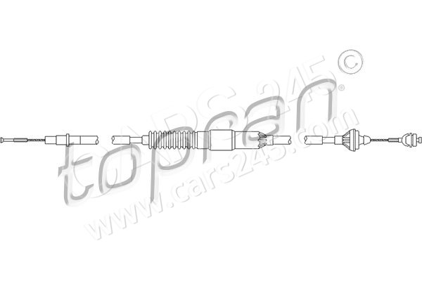 Cable Pull, clutch control TOPRAN 104093