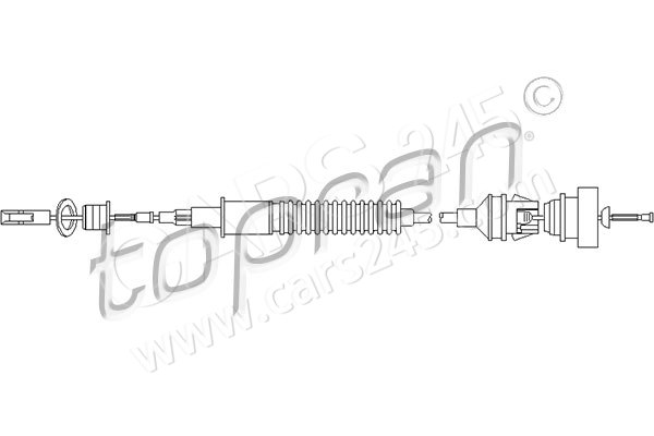 Cable Pull, clutch control TOPRAN 722109