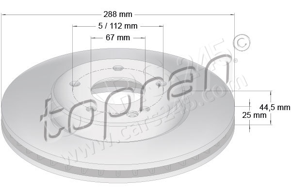 Brake Disc TOPRAN 401384