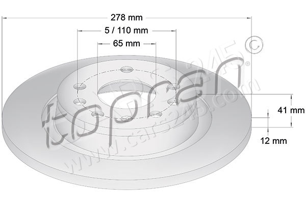 Brake Disc TOPRAN 206506