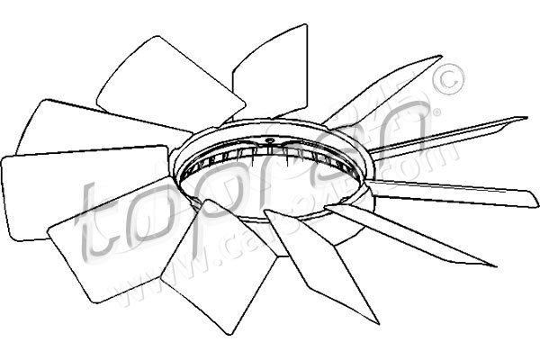 Fan Wheel, engine cooling TOPRAN 500901
