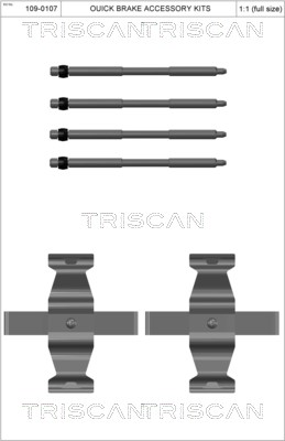Accessory Kit, disc brake pad TRISCAN 8105111638