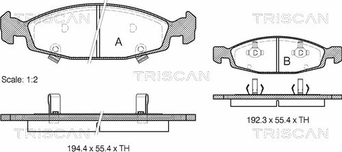 Brake Pad Set, disc brake TRISCAN 811080527