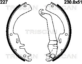 Brake Shoe Set TRISCAN 810016517