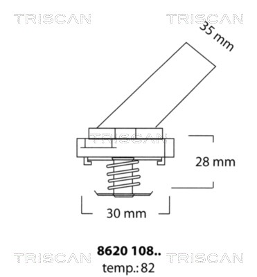 Thermostat, coolant TRISCAN 862010882