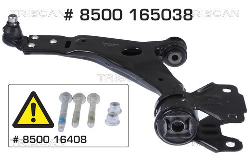 Control/Trailing Arm, wheel suspension TRISCAN 8500165038