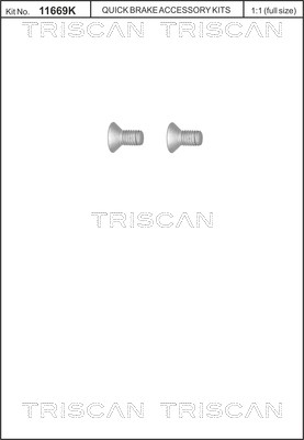 Screw Set, brake disc TRISCAN 8105116010