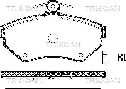 Brake Pad Set, disc brake TRISCAN 811029010