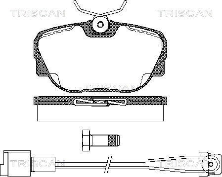 Brake Pad Set, disc brake TRISCAN 811011949