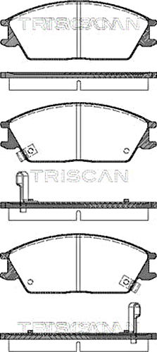 Brake Pad Set, disc brake TRISCAN 811043182