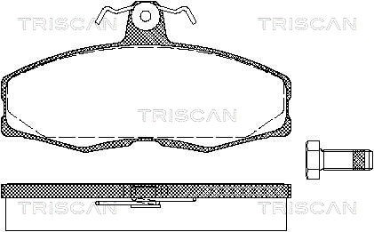 Brake Pad Set, disc brake TRISCAN 811010232