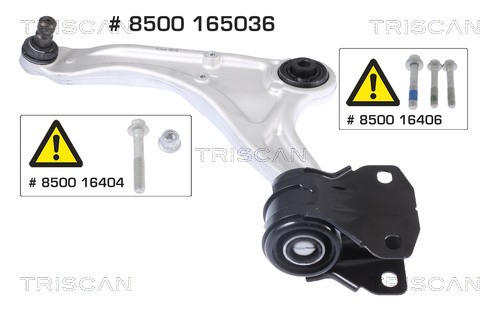 Control/Trailing Arm, wheel suspension TRISCAN 8500165036