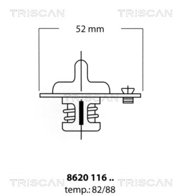 Thermostat, coolant TRISCAN 862011682