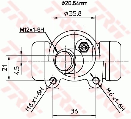 Wheel Brake Cylinder TRW BWF280 2