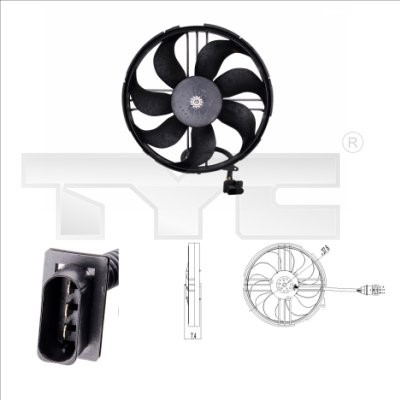 Fan, engine cooling TYC 837-0018