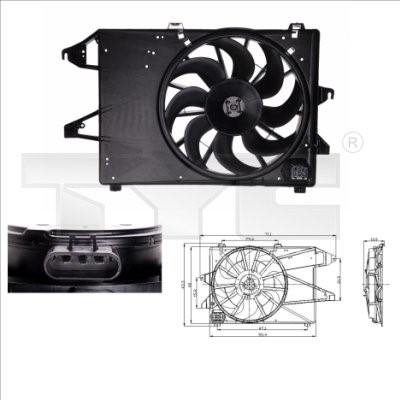 Fan, engine cooling TYC 810-0008