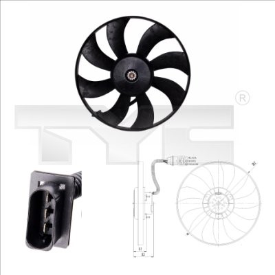 Fan, engine cooling TYC 837-0021