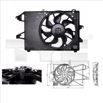 Fan, engine cooling TYC 810-0009