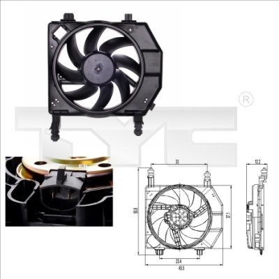 Fan, engine cooling TYC 810-0022