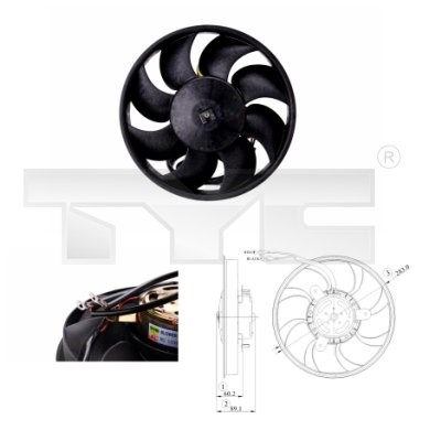 Fan, engine cooling TYC 802-0010