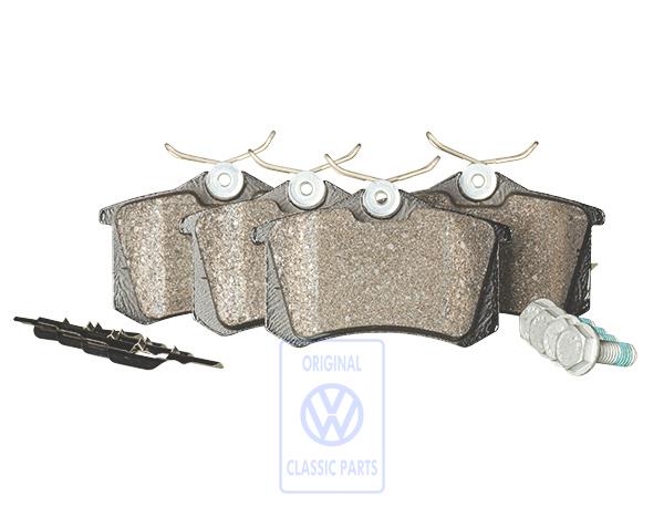 1 set of brake pads for disk brake rear AUDI / VOLKSWAGEN 1E0698451G