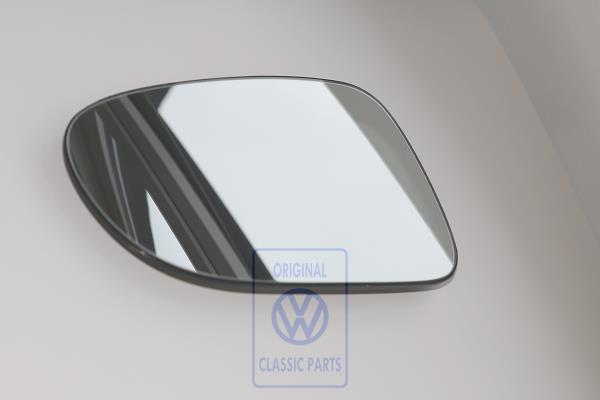 Mirror glass (aspherical- wide angle) with plate left lhd AUDI / VOLKSWAGEN 7M0857521D 2