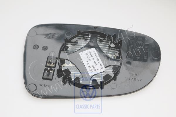 Mirror glass (aspherical- wide angle) with plate left lhd SEAT 7M0857521D 3