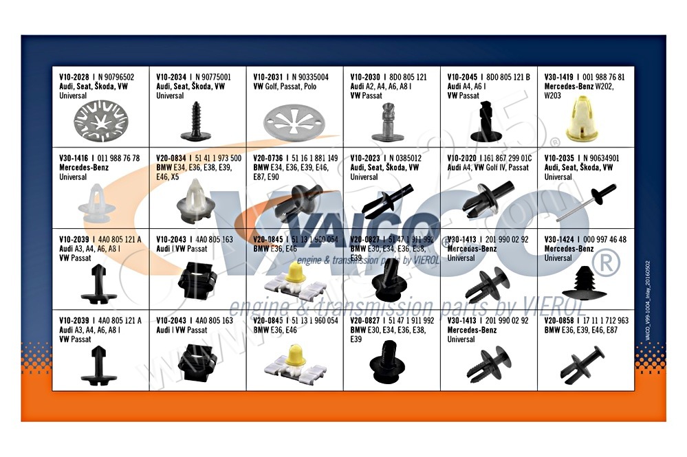 Assortment, fasteners VAICO V99-1004 2