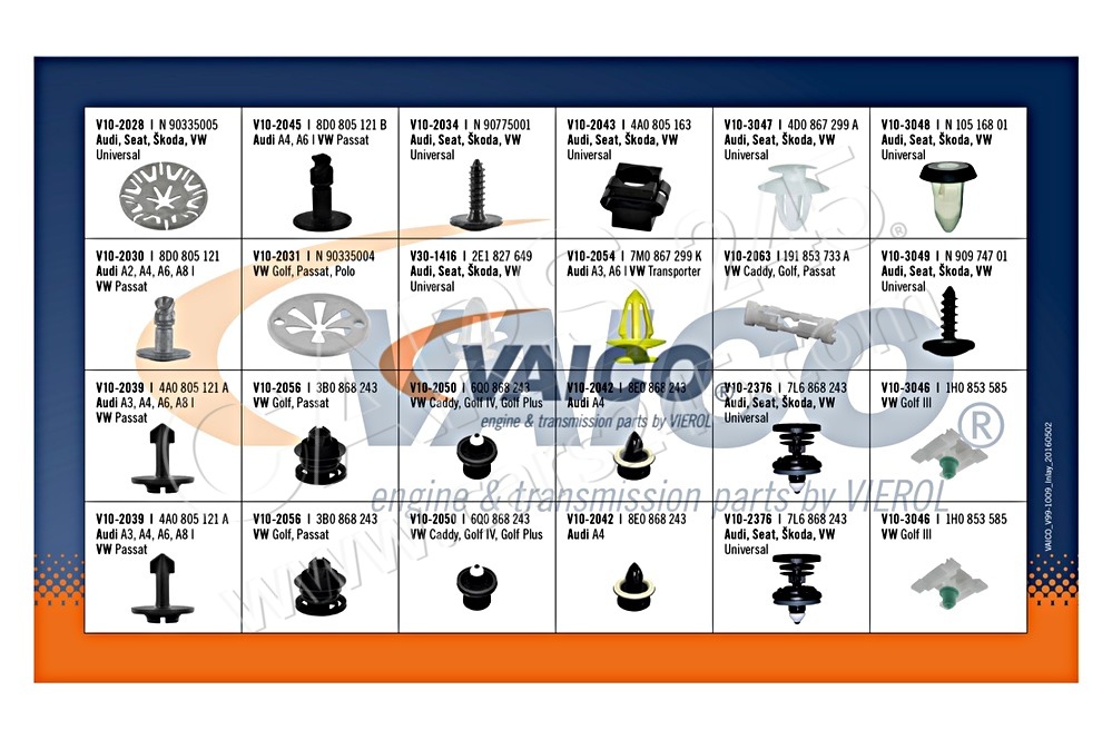 Assortment, fasteners VAICO V99-1009 2