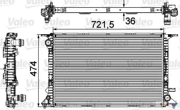 Radiator, engine cooling VALEO 735474