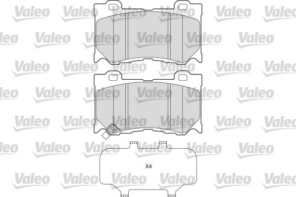 Brake Pad Set, disc brake VALEO 601663