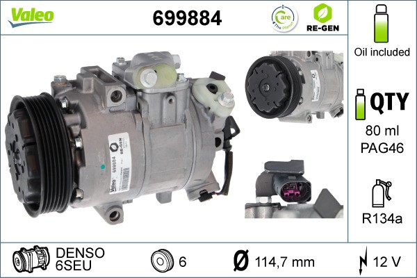 Compressor, air conditioning VALEO 699884