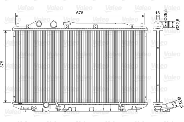 Radiator, engine cooling VALEO 701570