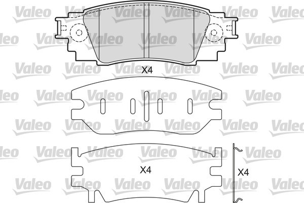 Brake Pad Set, disc brake VALEO 601687