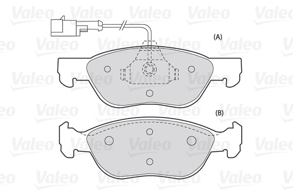 Brake Pad Set, disc brake VALEO 301006 2