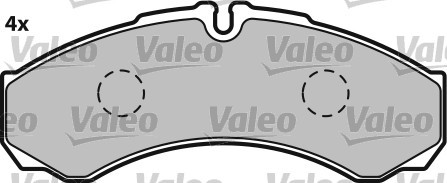 Brake Pad Set, disc brake VALEO 541662 3