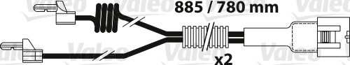 Warning Contact, brake pad wear VALEO 882341