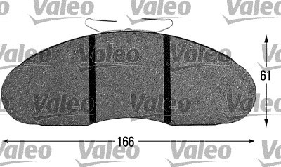 Brake Pad Set, disc brake VALEO 541652 5