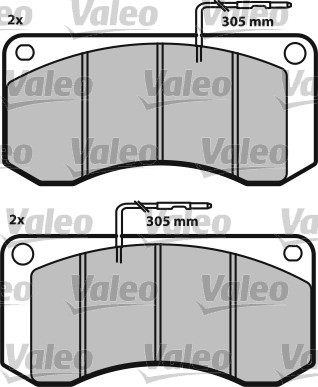 Brake Pad Set, disc brake VALEO 541600 2