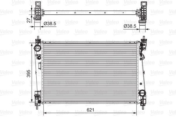 Radiator, engine cooling VALEO 701655