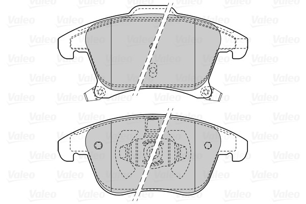 Brake Pad Set, disc brake VALEO 601522 2